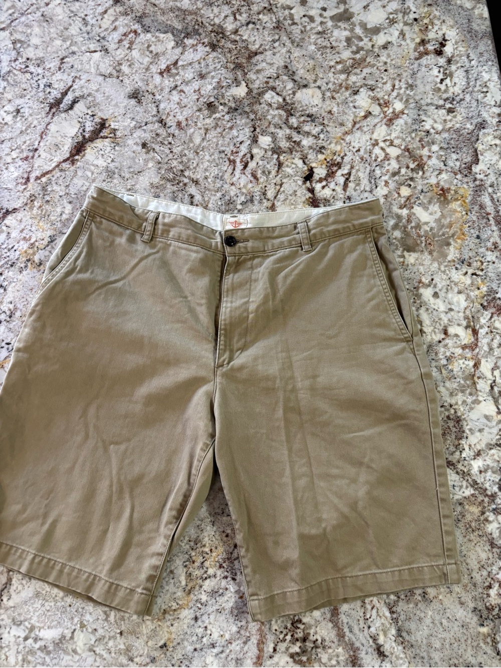 Dockers Men's Flat Front Chino Shorts in Khaki